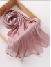 Solid Color Silk Feeling Scarf